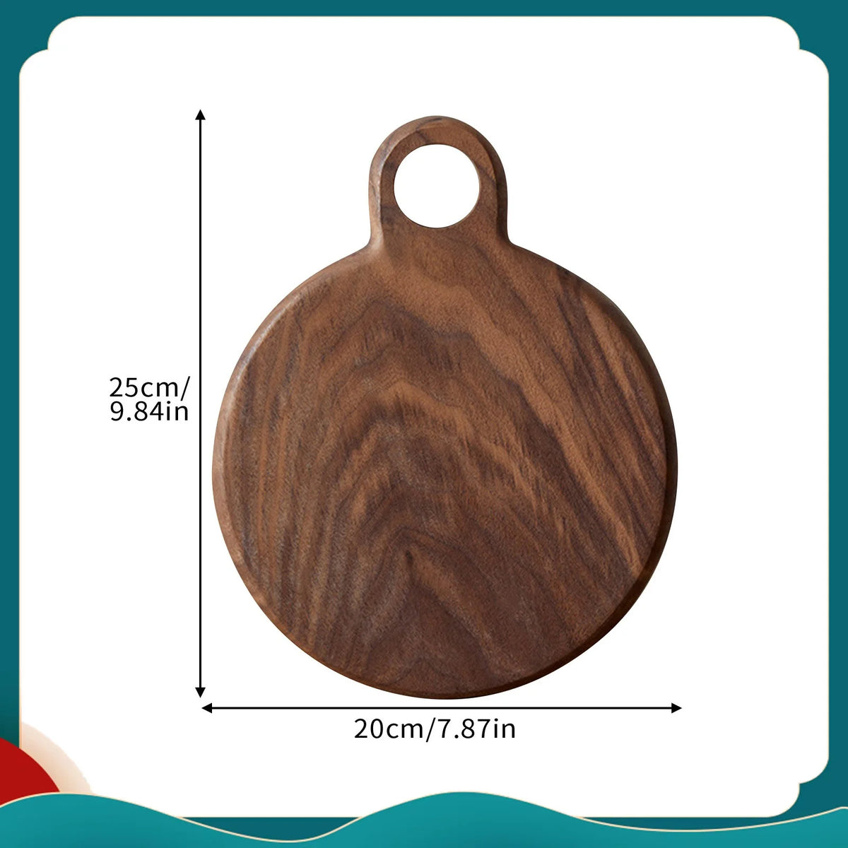 planche découper bois naturelle rustique poignées circulaires fourchette cuillère tartine pain