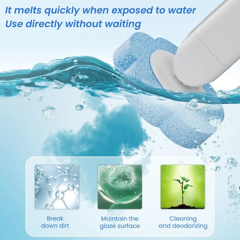 brosse toilette jetable bleu texture granulée clip mural pratique moderne