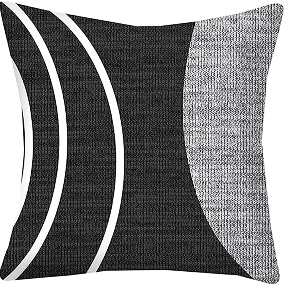 taies d'oreiller géométriques noires blanches moderne polyester housses coussins zipper chambre maison