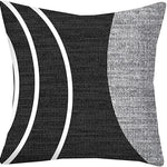 taies d'oreiller géométriques noires blanches moderne polyester housses coussins zipper chambre maison