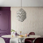 suspension lumineuse moderne transparente forme organique 3000k 4500k 6000k chambre salon restaurant