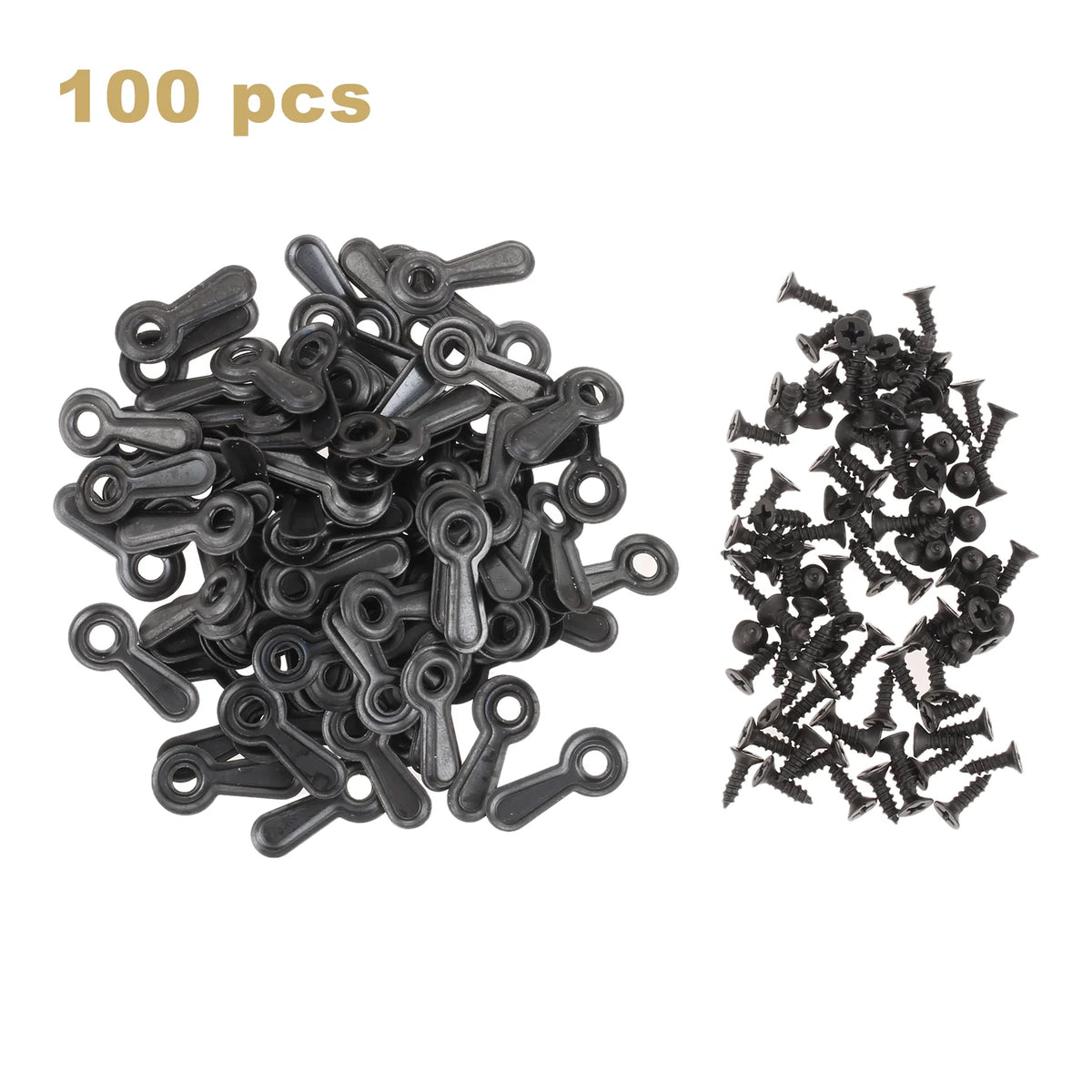 clips fixation métal noir modernes vis 100 pièces