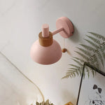 applique murale moderne vert jaune rose blanc ampoule led câble interrupteur chambre salon