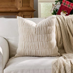 housse coussin brodée rennes noël traditionnelle décorative coton polyester gris beige vert bleu rouge