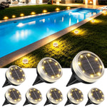 lampe solaire led diodes ip65 étanche acier inoxydable spikes moderne jardin extérieur