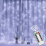 rideau lumineux led blanc multicolore moderne télécommande adaptateur usb noël decoration chambre salon