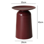 table basse moderne minimaliste rouge noir bleu métal aspect texturé salon table basse
