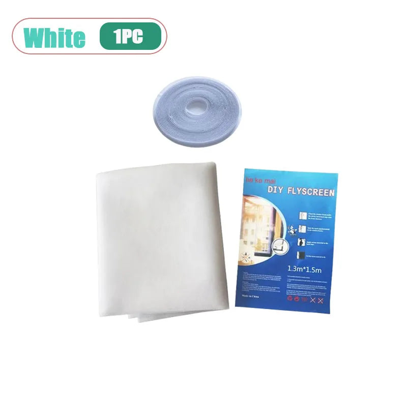 filet anti moustiques fenetre adhésif blanc maille fine moderne 1.3x1.5m 1.5x2m facile