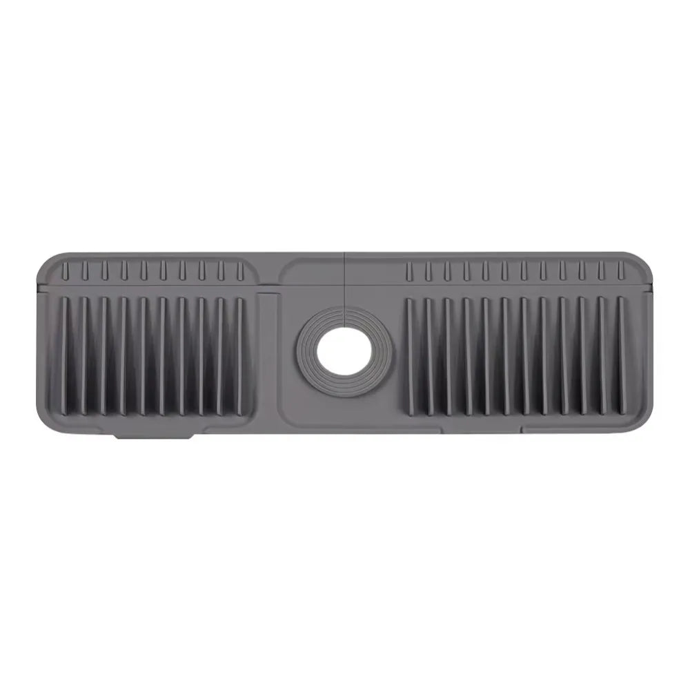support vaisselle évier adhésif rose clair gris clair rayures verticales moderne rapide drainage silicone