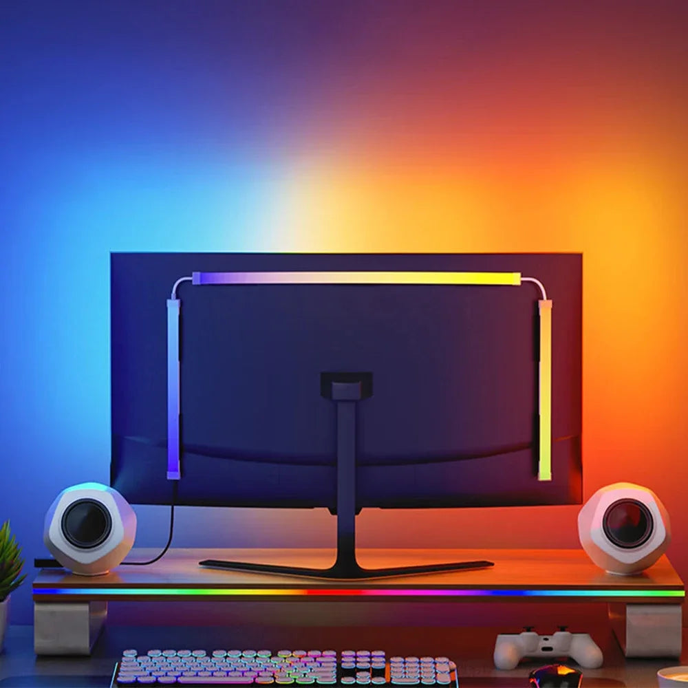 ruban led multicolore pc gaming synchronisation écran 24 27 32 34 pouces clip usb