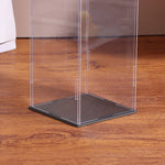 boîte rangement transparente acrylique vitrine présentation jouets objets collection plastique noir moderne