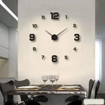 horloge murale moderne minimaliste aiguille numérique adhésive salon chambre déco