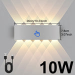 lampe murale led moderne noire interrupteur tactile charge usb chambre cuisine