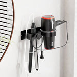 support mural adhésif noir rose coiffeur accessoires secateur brosse fer lisser moderne salle bain