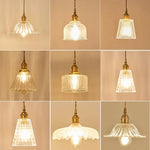 lampe suspendue transparente vintage ampoule E27 câble torsadé motifs géométriques chambre salon étude
