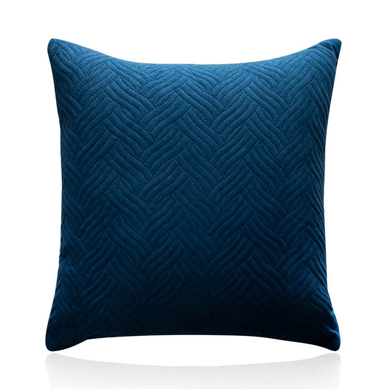 coussins carrés modernes motif zigzag bleu gris vert orange décoration lit voiture