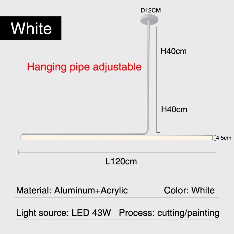 lampe suspendue moderne led noir rouge blanc brillante lumière fixe assemble facilement