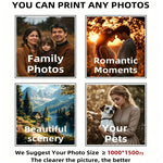 poster personnalisé abstrait multicolore moderne portrait famille couple animal ami décoration cadeau
