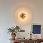 lampe murale verre coloré moderne éclairage bleu jaune transparent fixée chambre entrée étude