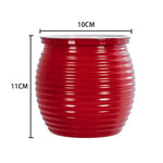 pots fleurs modernes rayures horizontales gris orange rouge blanc
