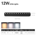 projecteurs led aimants rail noir moderne grille lumineuse réglable certifiés ul rohs