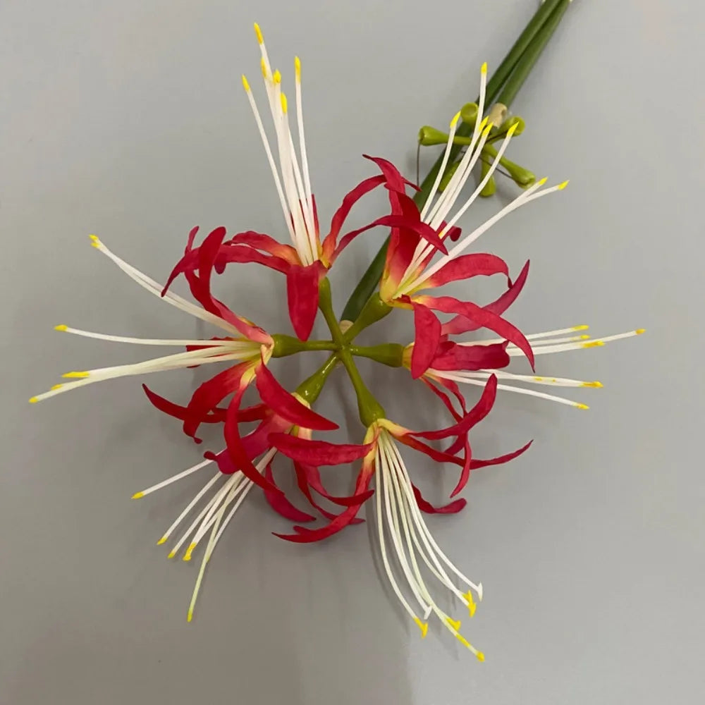 fleurs artificielles jaune rouge blanche modernes décoration intérieure minimaliste maison festive