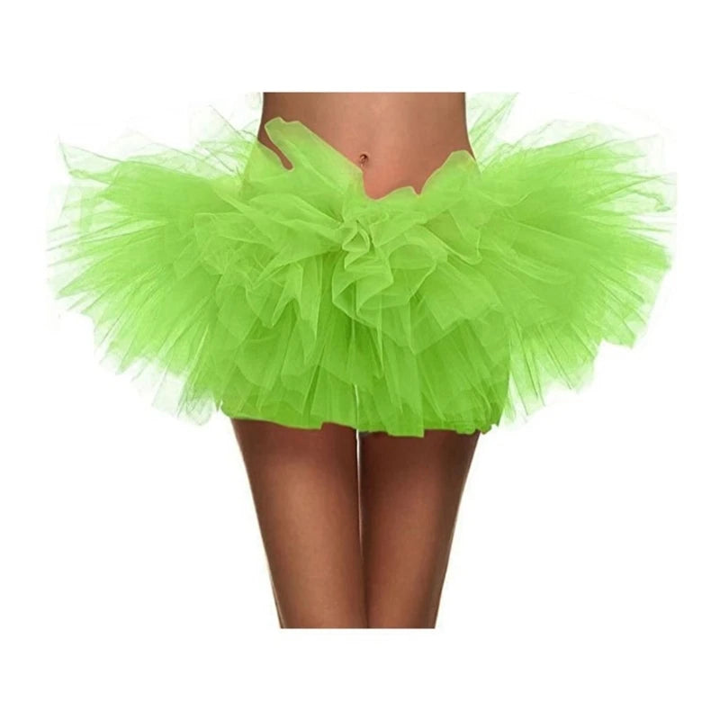 Jupe tutu tulle opaque classique multicolore adulte princesse plissée mini dài dessus genou