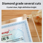 cadre transparent certificats motifs floraux clips classique ornementé affichage autoportant