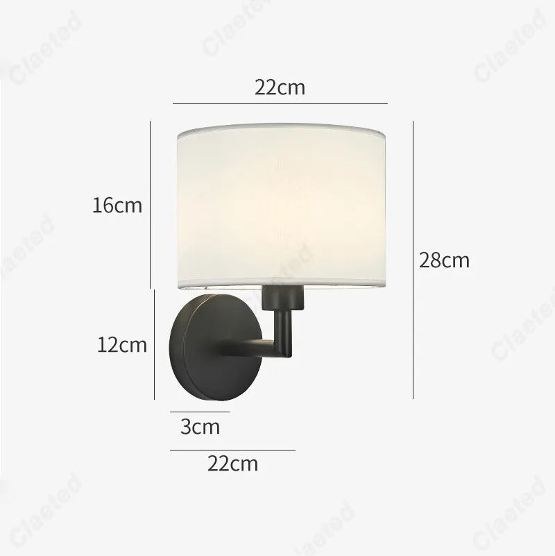 applique murale led tissu lin blanc or moderne chambre salon salon cuisine
