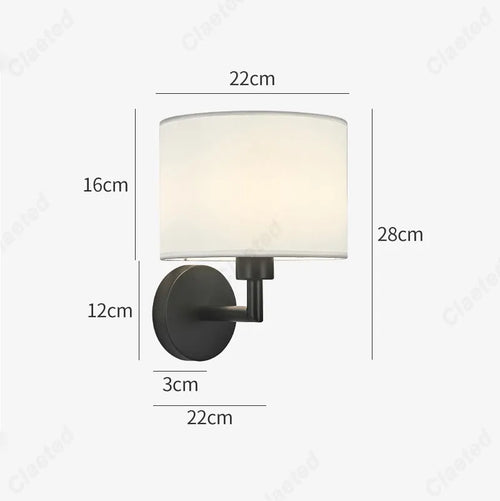 applique murale led tissu lin blanc or moderne chambre salon salon cuisine
