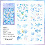 sticker bulle marbré moderne vert bleu rose orange jaune blanc décoratif adhésif transparent portables