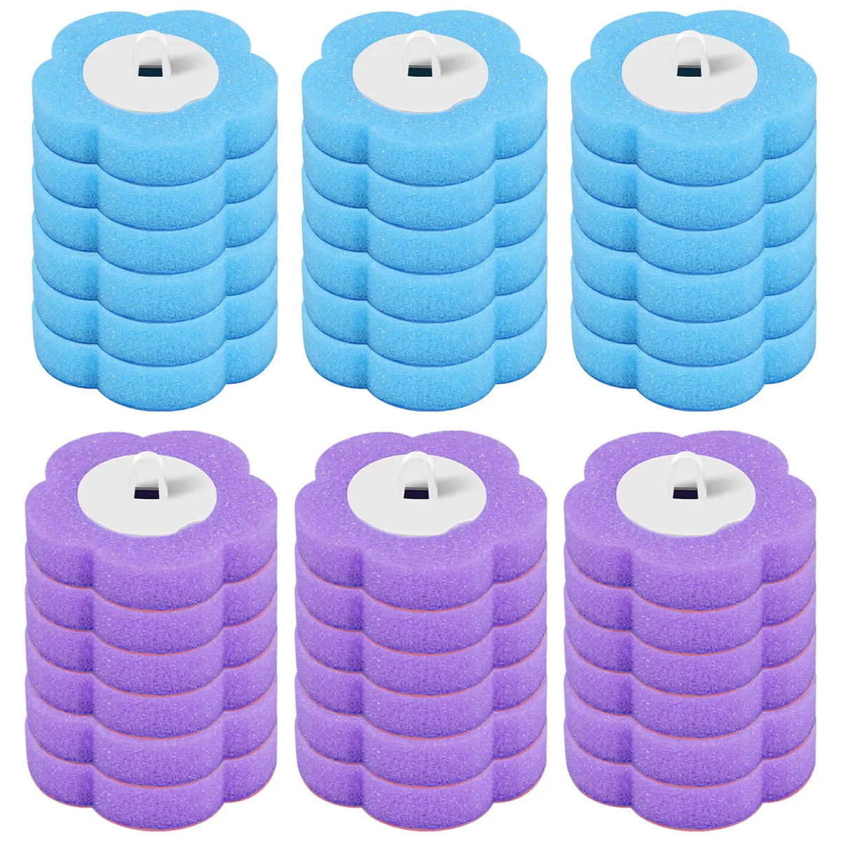 brosse wc jetable tête remplacement boîte rangement moderne blanche bleue violette