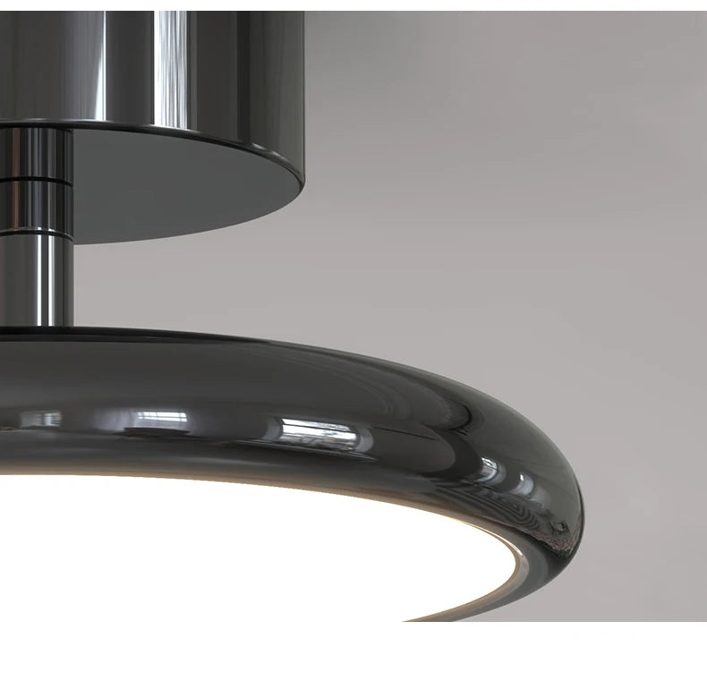 lampe moderne argentée éclairage quotidien cuisine salle manger télécommande monté surface