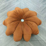 coussin décoratif velours motif fleur six pétales moderne lavable lit chambre