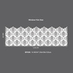 sticker fenêtre décoratif art déco vague floral semi transparent adhésif réutilisable décoration maison nouvelle