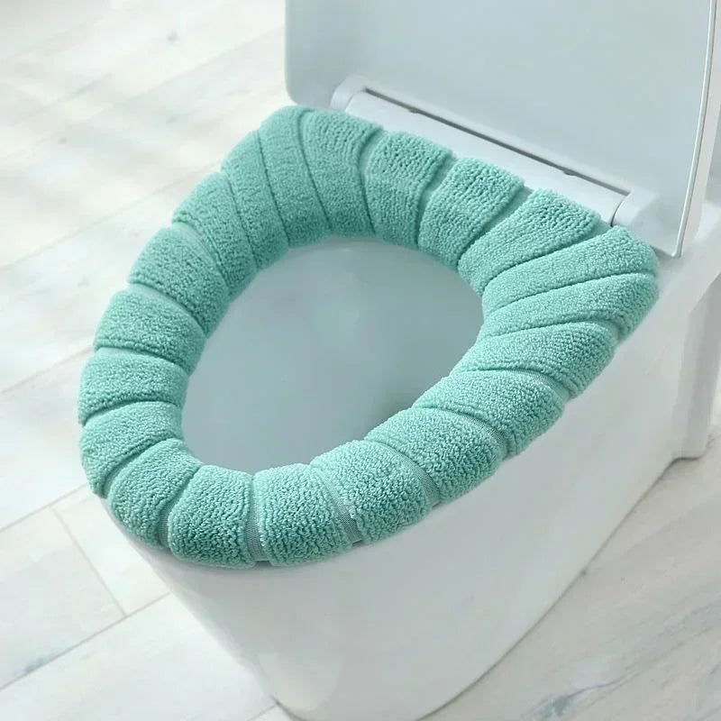 couvre siège toilette velours gris rose bleu vert beige confortable moderne salon