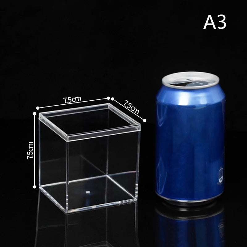 boîtes bijoux transparentes modernes boîtes rangement acrylique conteneurs stockage sans motif sacs bonbons
