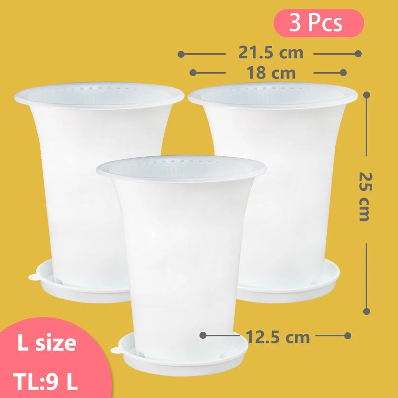 pots orchidées noir moderne adhésif racines controle fleur plante verte 13cm 15cm 18cm