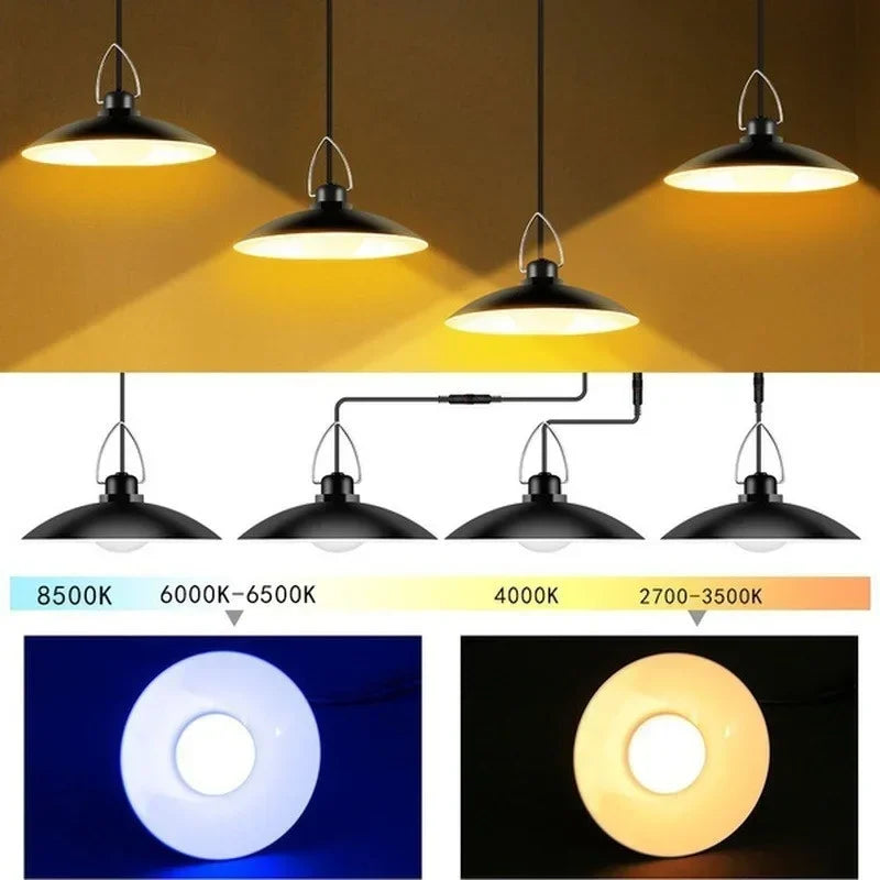 lampe solaire moderne noire télécommande panneau solaire intégré autonome deux lumières abs lithium