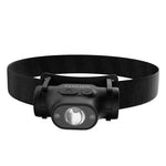 lampe frontale led rechargeable camping pêche self défense ceinture ajustable noire moderne