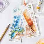 étiquettes décoratives fleurs motifs floraux texte manuscrit bleu vert rose violet blanc illustrations art