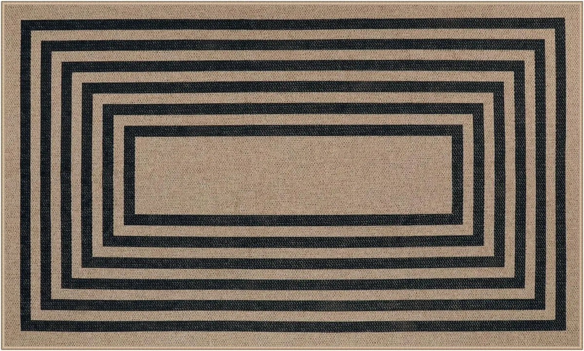tapis d'entrée moderne rayures horizontales antidérapant résistant décoloration polyester bébés