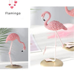 décoration maison oiseau flamant rose résine réaliste détail fin base plateau