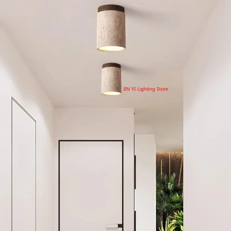 lampe moderne ampoule led texture granulée couleur beige brun foncé minimaliste