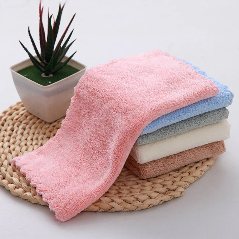 serviettes microfibre face absorption rapide vert pastel rose bleu gris beige opaques modernes