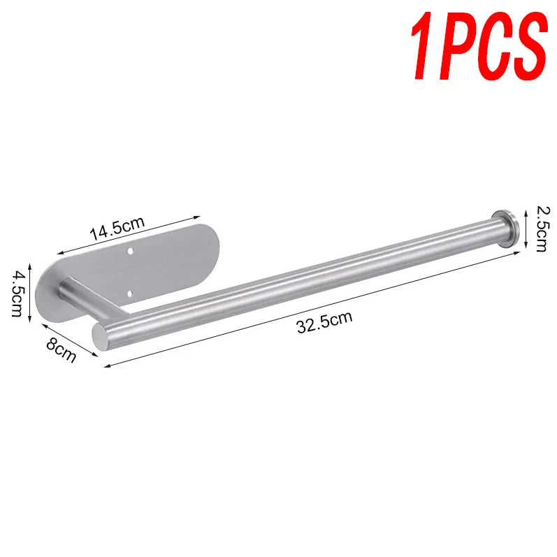 porte serviettes auto adhésif moderne argenté support papier toilette mur sans poinçon rouleau