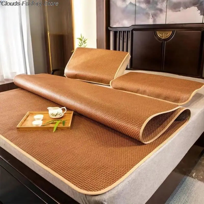 coussin lit marron clair tissé motifs géométriques moderne 150x200cm 180x200cm 200x220cm