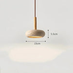 suspension lumineuse moderne pierre beige brun clair texture granuleuse minimaliste intérieur chambre salon étude