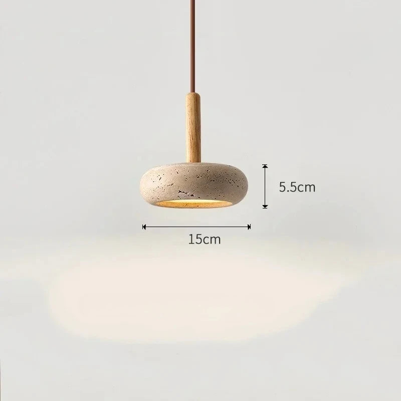 suspension lumineuse moderne pierre beige brun clair texture granuleuse minimaliste intérieur chambre salon étude