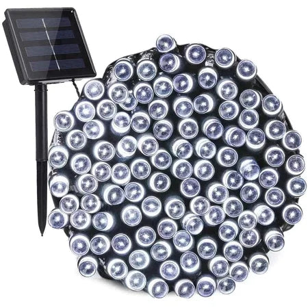 guirlande lumineuse solaire multicolore moderne modes ip67 étanche 300 led 33m